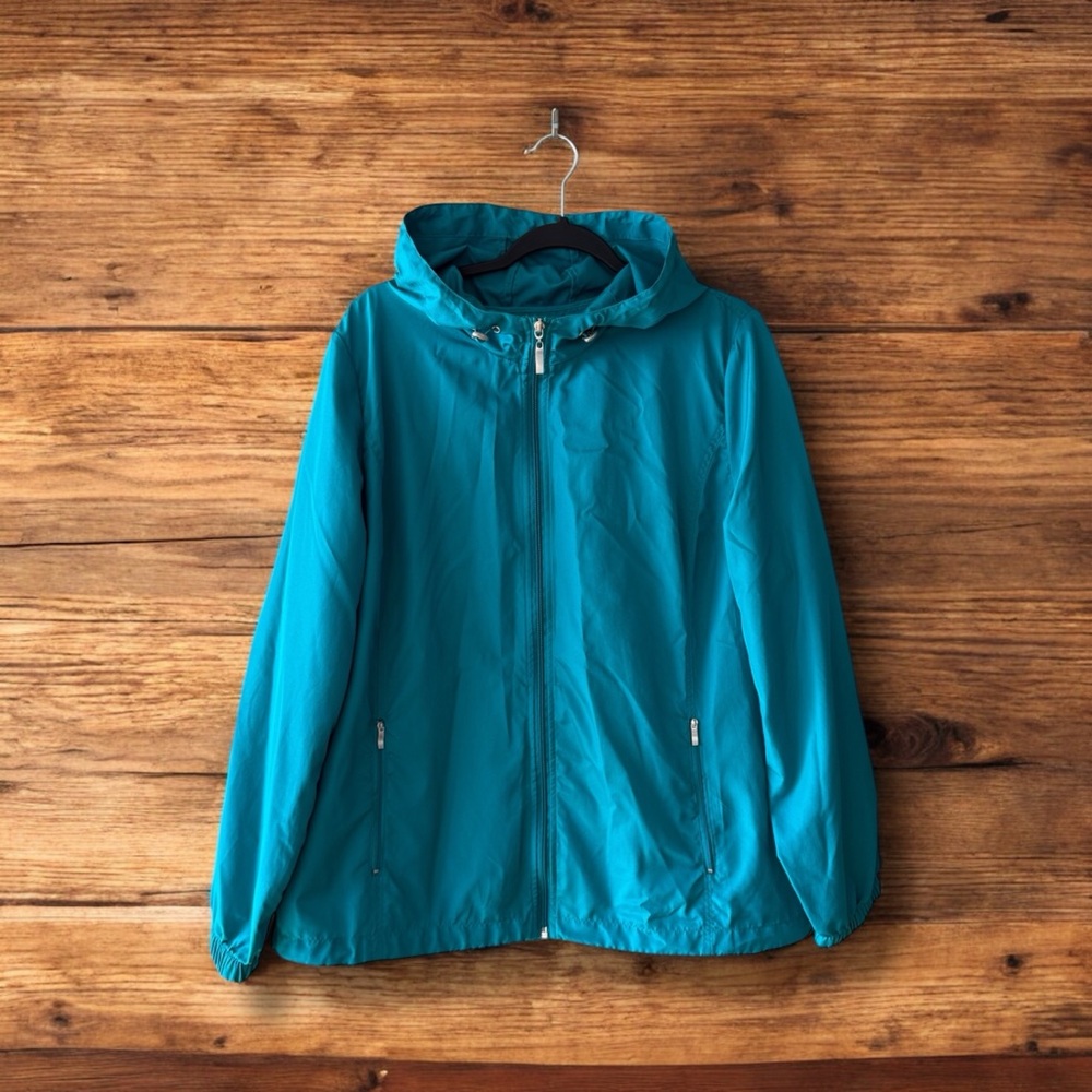 Northern Reflections Packaway Lightweight Teal Jacket - Picture 3 of 13